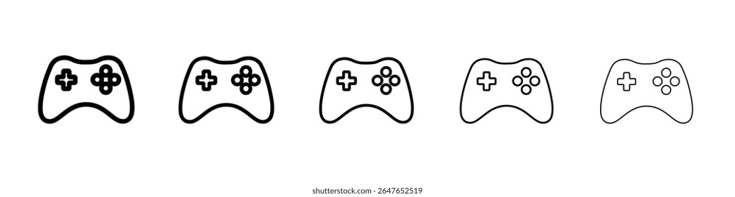 gaming console icon vector thin outline style sign