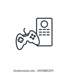 gaming console icon. vector.Editable stroke.linear style sign for use web design,logo.Symbol illustration.