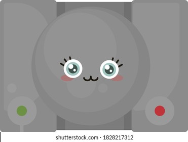 Gaming console, illustration, vector on white background