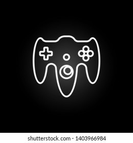 gaming console neon icon. Elements of gaming set. Simple icon for websites, web design, mobile app, info graphics