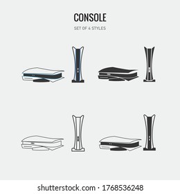 gaming console next gen vector icon controller