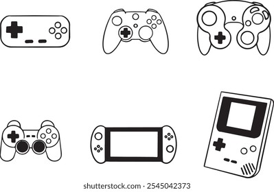 gaming console outline, clip art