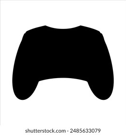 Gaming console silhouette on white background. Gaming console icon sign vector illustration design.