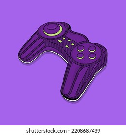 Gaming console vector art illustration