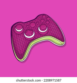 Gaming console vector art illustration