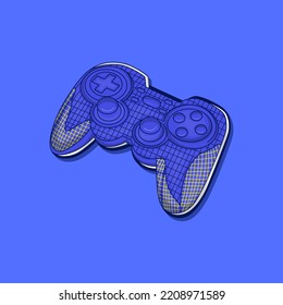 Gaming console vector art illustration