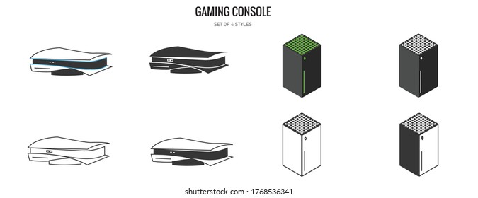 gaming consoles vector icon video games next generation