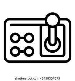 Gaming control panel icon outline vector. Videogame console station. Digital player device