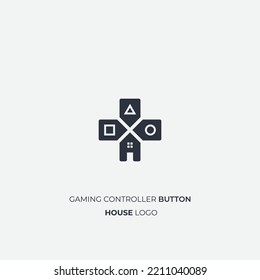 Gaming controller button with house logo icon