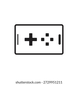 Gaming-Controller mit Tasten und Bildschirmsymbol