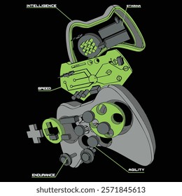 Gaming Controller Graphic for Poster and Appearal Printing