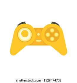 Gaming controller icon. Flat illustration of gaming controller vector icon for web design