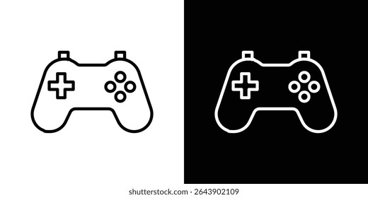 Ícone do controlador de jogos Vetor gráfico definido para design de interface do usuário