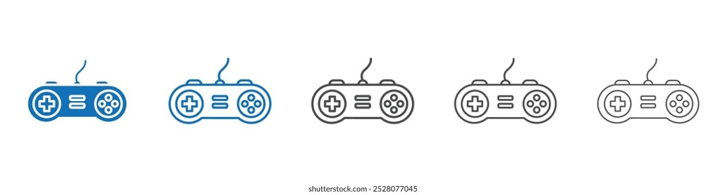 Gaming controller icon Isolated flat vector in outline