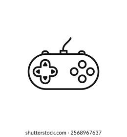 Gaming Controller Icon Isolated flat vector in outline