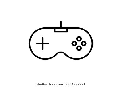 Gaming Controller Icon. Icon related to multimedia and entertainment. suitable for web site design, app, user interfaces. line icon style. Simple vector design editable
