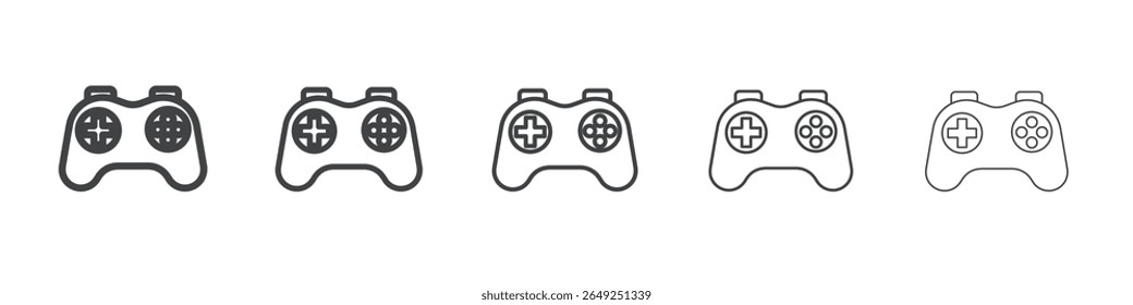 ícone do controlador de jogos símbolo simples de coleção de ilustrações