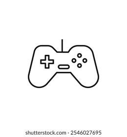Ícone da controladora de jogos Linha fina isolada