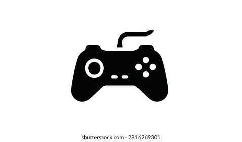 Игровой контроллер иконки сплошной черно-белой контурной векторной графики для разработчиков игр