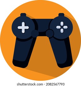 Controlador de juegos, ilustración, vector, en un fondo blanco.