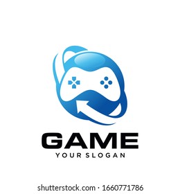 Gaming controller logo design vector illustration