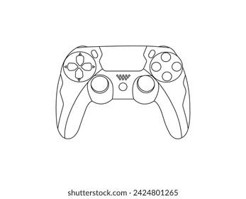 Gaming-Controller Gliederungssymbol-Illustration. Joystick-Symbol-Set. Videospiel-Controller-Symbol. Spielkonsole-Symbol flache Sammlungen Symbolzeichen, Vektor-Illustration. Vektor-Gliederung für die Wiedergabe von Videospielen.