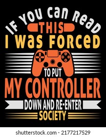 Gaming  Controller T-Shirt Design Template-Gaming shirt apparel.