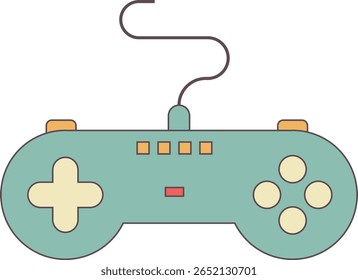 Ilustração de contorno de vetor da controladora de jogos
