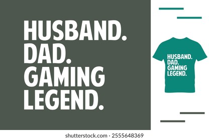 Gaming dad t shirt design