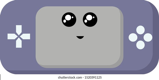 Dispositivo de juegos, ilustración, vector sobre fondo blanco.