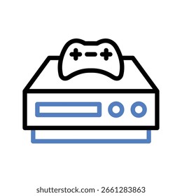 Icono de Vector en negrita del contorno del dispositivo de juego que se puede modificar o editar fácilmente 