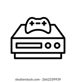 Gaming Device Outline bold Vector Icon which can be easily modified or Edited 