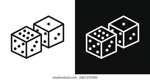 Juego de iconos de dados. Casino y Tablero Juego Cubos Símbolo de Vector.