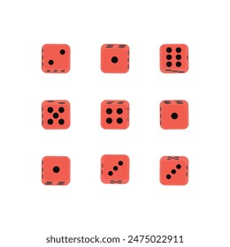 Diseño de Ilustración vectorial de iconos de dados de juego eps 10