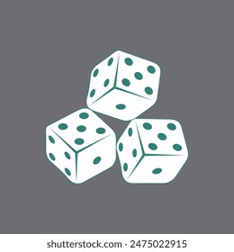 Diseño de Ilustración vectorial de iconos de dados de juego eps 10