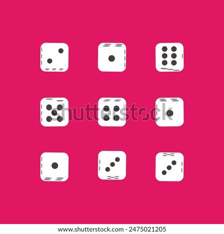 Gaming dice on color background with copy space design eps 10