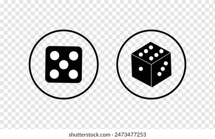 Gaming dice. Vector Realistic Game Dice Icon Set Closeup Isolated. Game Cubes for Gambling, Casino Dices From One to Six Dots, Round Edges. Eps10.