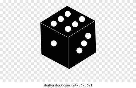 Gaming dice. Vector Realistic Game Dice Icon Set Closeup Isolated. Game Cubes for Gambling, Casino Dices From One to Six Dots, Round Edges. Eps10.