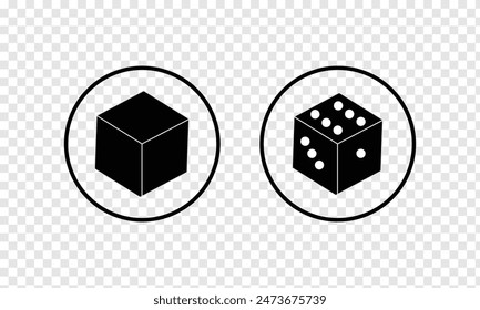 Gaming dice. Vector Realistic Game Dice Icon Set Closeup Isolated. Game Cubes for Gambling, Casino Dices From One to Six Dots, Round Edges. Eps10.