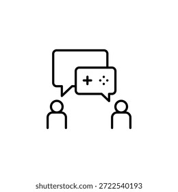 Discusión de juegos a través de burbujas de discurso