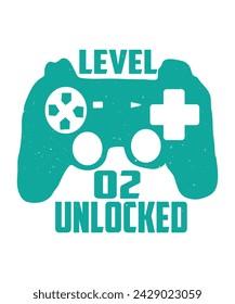 Gaming Eps Vector level up design