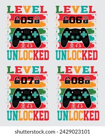 Gaming Eps Vector level up design