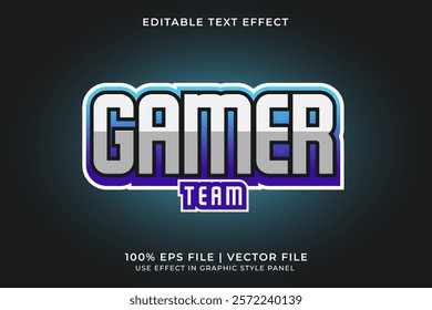 Gaming E-Sport Logo Editable Vector Text Effect