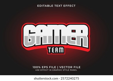 Gaming E-Sport Logo Editable Vector Text Effect