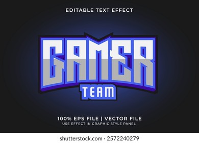 Gaming E-Sport Logo Editable Vector Text Effect