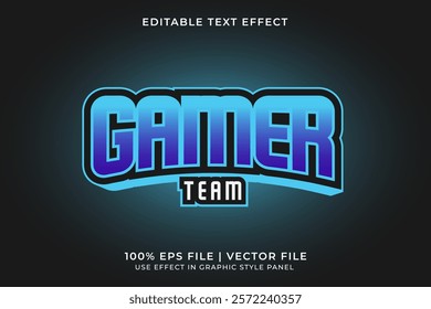 Gaming E-Sport Logo Editable Vector Text Effect