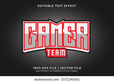 Gaming E-Sport Logo Editable Vector Text Effect