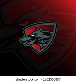 gaming esport logo wolf illustrasion vector