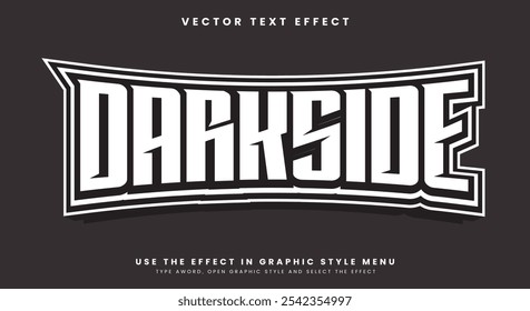 Gaming Esport style Dark side Editable text effect Template