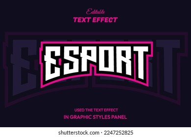 Gaming esport style text effect, Editable text effect